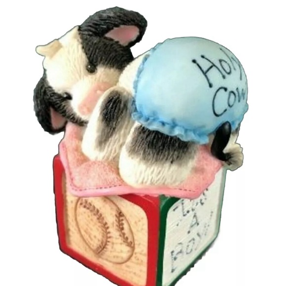 MARY'S MOO MOOS - HOLY COW ITS A BOY Figurine #749508 New Sealed - Picture 2 of 14